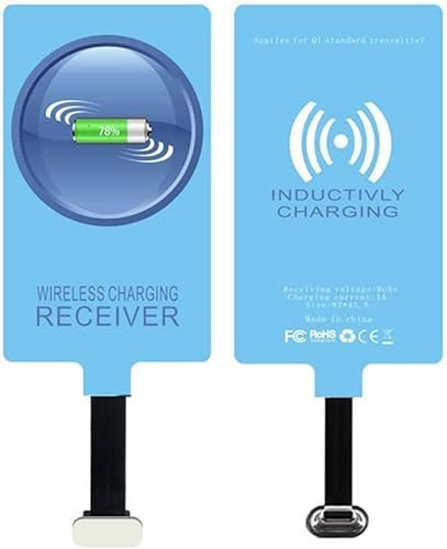 JZ Adaptateur récepteur de Charge sans Fil Qi with Fast&Smart Microchip Technology for Samsung Galaxy A56 A55 A54 A53 A52 A42 A36 A35 A34 A33 A32 A26 A24 A23 A22 A16 A25 A15 A14 A12 A06 A05s A04s