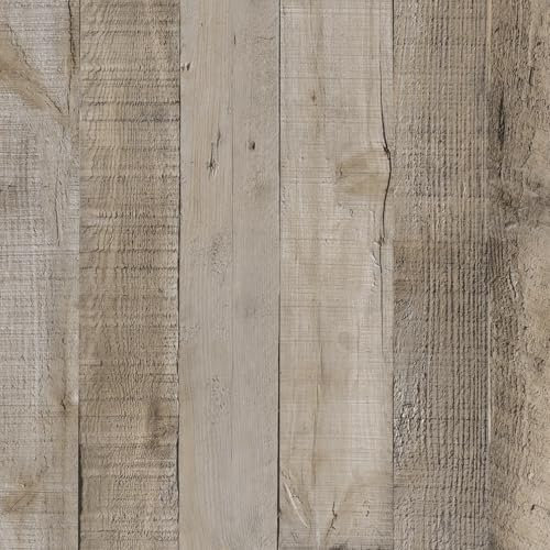 Arthome Auto Adhésif Gris Bois Papier Peint,44cmx6m Naturel Bois Grain rayé Papier Rustic Autocollant Amovible Imperméable Bois vinyle Film pour Comptoirs Chambre
