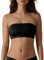 SHARICCA Trägerloser BH Damen Ungepolstert Rutschfestes Silikon Bandeau BH Bequem Nahtlose Tube Top BH Ohne Träger Seamless Bra(Schwarz-1P02, XL-New)