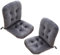 FYHTC 45 X 80 cm Stuhlkissen mit Rückenteil, Rückenkissen mit Riemen, Polsterung für Niedrige Rückenlehne, Gartenstuhl Auflage für Stühle/Bänke zu Hause(Dark Gray,2 Pack)
