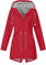 KOG Übergangsjacke Damen Regenjacke Wasserdicht Regenmantel Windbreaker mit Kapuze Fahrradjacke Regencape Regenjacken Windjacke Wanderjacke Outdoor Jacken Sale Rot L
