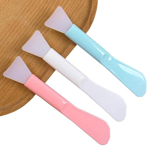 Wopanxye 6 pennelli per maschere facciali, in silicone, per maschere per occhi, siero, per la cura della pelle, per il viso, argilla, pennello per labbra, fai da te