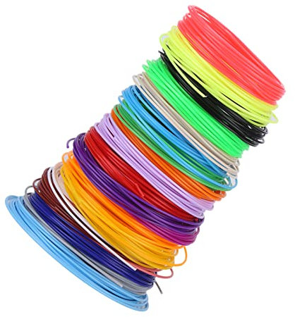 OUCRIY 20 × 16 × 5 mm 20 Farben 1,75 mm PCL-Filament-Nachfüllungen für Drucker, Druckstift, Niedrige Temperatur