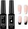 Gel Liner Nail Art Polish Set - 2pcs,10ml Black & White Gel Nail Polish - Classic French Tip UV Liner Paint With Thin Brush - French Manicure Nail Art Varnish For Women DIY