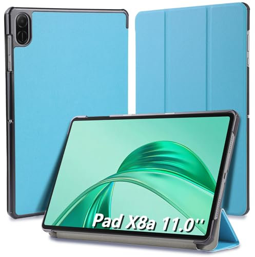 Hianjoo Funda Compatible con Huawei Honor Pad X8a 11.0 2024, Funda para Tableta Protectora Delgado Inteligente de Cuero Función de Soporte Carcasa Compatible con Honor Pad X8a 2024, Azul