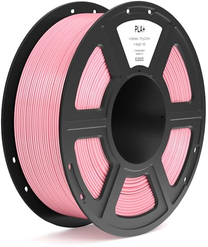 ELEGOO PLA+ Filament 1,75 mm Rosa 1 kg, Hochfestes PLA Plus Filament-3D-Druckmaterialien, Maßgenauigkeit +/- 0,02 mm, 1-kg-Spule (2,2 lbs) für die Meisten 3D Printer