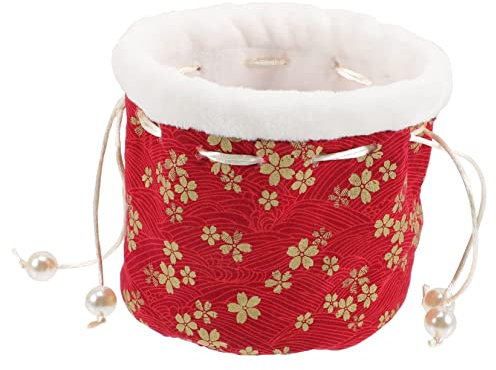 NIYANGLE Stomach Hot Water Bottle Cover Floral Print Tangbaozi Cloth Cover Household Hot Water Bottle Accessory