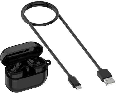 Headphone Charger Wireless Charging Case for Samsung Galaxy Buds3 pro | Fast Charging Portable Compartment with Overload Protection (Black)