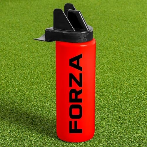 FORZA Bouteille d’Eau de Sport Hygiénique de 1 Litre | Bouteille Sans BPA avec Embout Sans Contact | Idéale pour les Équipes Sportives | Équipement Essentiel (Rouge, Pack de 1)