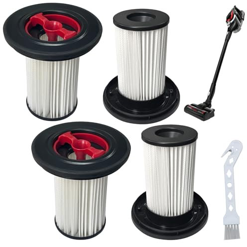 Beaufan Lot de 4 filtres HEPA et 1 brosse de nettoyage compatibles avec Bosch Unlimited Gen 2 série 8 12036642/12023349/12023350/BBS et BCS