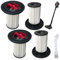 Beaufan Packung mit 4 HEPA-Filtern und 1 Reinigungsbürste Filter passend kompatibel mit Bosch Unlimited Gen 2 Serie 8 12036642/12023349/ 12023350/ BBS und BCS Serie Staubsauger