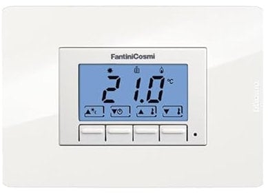 CH123E Termostato Retroilluminato da Incasso a 230V solo Cover Bianca e Telaio 3 Fantini Cosmi