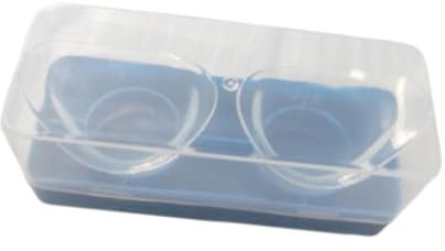 2 Pièces 8ml Lavage Oculaire Outil, Gobelets de Lavage Oculaire En Silicone Portable, Tasse de Lavage Oculaire Réutilisable avec étui de Rangement, pour Soin Nettoyage de Yeux, Boite Bleue