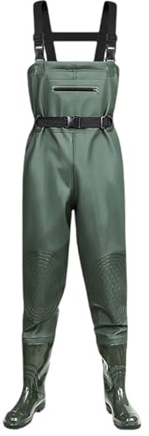 Blissbuilt Scafandro da Pesca da Uomo Donna,Traspirante Impermeabili Trampolieri per Il Torace con Stivali da Pesca,Tagliano 36-47,Scafandro Impermeabili PVC per Pesca,Caccia e Agricoltura