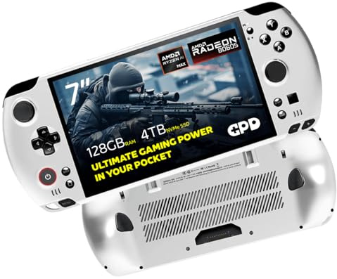 GPD Win 5 Handheld-Gaming-PC | AMD Ryzen AI Max+ Ryzen 395 | 128 GB LPDDR5X RAM, 4 TB SSD | Radeon 8060S Grafik | Tragbarer PC für AAA-Gaming und Emulation