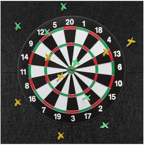 flintronic Filz Dartboard-Wandschutz, HBT: 600x600x12mm, Dartscheiben Umrandung, Selbstklebend Gespleißt Dart Wandschutz, Dart Zubehör, Schwarz-neu