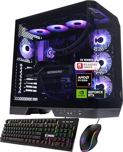msi Vision ZS Gaming Desktop, Ryzen 7 9800X3D, RTX 5070, DDR5 da 32 GB, SSD | AMD Ryzen 7 9800X3D, 360mm AIO Liquid Cooling, WiFi 6E, VR-Ready, Win 11 Home. Modello 9NVP-2068US