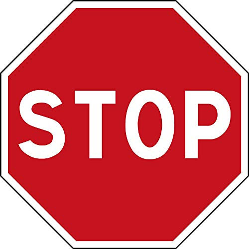 Autocollant vinyl - Panneau stop - Diamètre de 200 mm