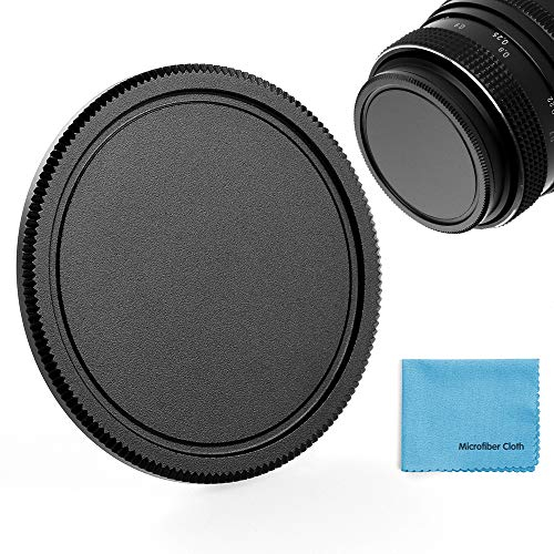 52mm Objektivdeckel,Fotover Universal Metall Objektivdeckel Kompatibel mit Canon Nikon Sony Pentax Olympus Fuji DSLR Kamera + Mikrofaser Objektiv Reinigungstuch,Schwarz