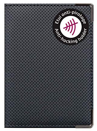 Color Pop Portefeuille extraplat Anti-RFID, Fabrication Française, PVC, Anthracite