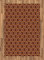 ABAKUHAUS Modern Teppich, Retro Vintage Geometric, Flachgewebe Deko-Teppiche für das Wohn-,Schlaf-, und Essenszimmer, 120 x 180 cm, Orange Braun