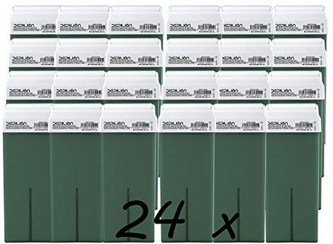Lot de 24 Cartouches de Cire-Roll On à l'aloé vera pour l'épilation - 100ml - Depilion