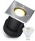 lambado® LED Bodeneinbaustrahler für Aussen IP67 - Wasserdicht & Befahrbar inkl. 5W 230V GU10 Strahler warmweiss - Bodenstrahler/Bodenleuchte Eckig aus Edelstahl für Terrasse & Garten