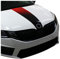 D082 Motorhauben Dekor passgenau Folie Powerdome Aufkleber Design Zubehör Vinyl (Wabenmuster Schwarz Rot)