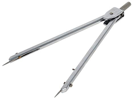Utoolmart Professioneller Geometrie-Kompass, Mathematikzirkel, Zeichenkompass, Metall-Präzisions-Kompass für Zeichnen, Schule, Holzbearbeitung
