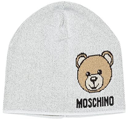Moschino Damen Teddy Mütze Grigio