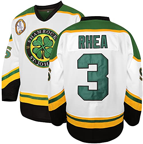 3 Ross The Boss Rhea ST John's Shamrocks Hockeytrikot mit EMHL-Patch weiß-grün, 3 Weiß, 3X-Groß