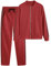 amropi Femmes Survêtement Ensemble À Carreaux Sportswear Sweat Zipper Pull et Pantalon Jogging Suits Casual 2pcs (Rouge,XL)