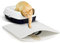 CanadianCat Company | Katzenklo Matte groß XXL 76x58cm weiße Katzenstreu Matte | Vorleger für Katzentoilette | Katzenmatte | Katzenstreumatte