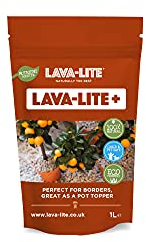 Garden Magic Lava-Lite+ Plus natürlicher Mehrzweck-Stein zur Feuchtigkeitsspeicherung, perfekt für Begrenzungen oder Pflanzendekorationen (1 Liter)