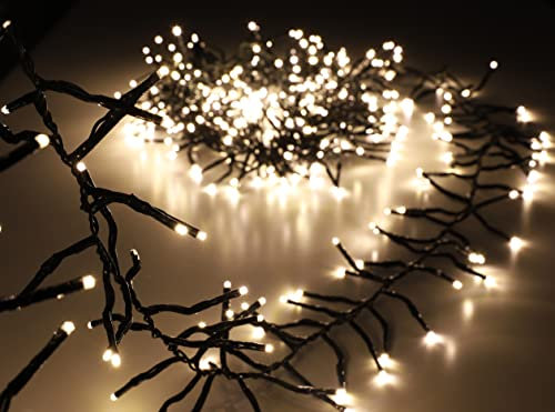 Christmas Concepts® 500 luci a grappolo a LED Bianco Caldo 6M/20FT con Controller a 8 funzioni - Interno/Esterno - A Risparmio energetico A++ - Luci di Natale
