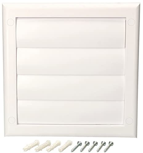 KOTARBAU® Griglia di ventilazione con lamelle richiudibili, colore bianco, diametro 125 mm
