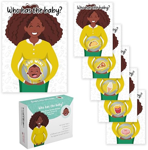 Party Hearty Babyparty-Spiele 40 Raffelkarten, Afrikanisch, Who Has The Baby Emoji Scratch Off Lottery Tickets, Geschlechtsneutral, Silly Activity Ice Breakers