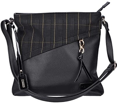 Rieker Damen H1040 Umhängetasche, Schwarz