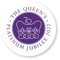 stika.co Große Fensteraufkleber aus Vinyl mit Aufschrift Queen's Platinum Jubilee, 200 x 200 mm