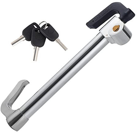 Knpwer Cerradura universal antirrobo para volante de coche, cerradura de seguridad resistente con 3 llaves para furgoneta, coche, SUV, camión