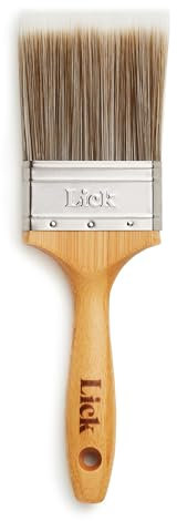 Lick 3 inch Bamboo Flat Paint Brush – Soft Bristle Brush for DIY & Home Decorating, Sustainable, Bamboo, Professional Flat Brush, Recycled Steel Handle, 3-inch Paint Brush