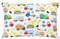 Kopfkissen Kleinkind und Kissenbezug - 33x45 cm Weich Bio Baumwolle Kissen Kinder zum Schlafen - Waschbar Kleinkind Kopfkissen ab 2 Jahre - Kinderkopfkissen für Kleinkinder - Kinderkissen Autos