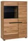 Home4You Vitrine - Eiche geölt teilmassiv - Glas - B 102 cm - 4 Türen