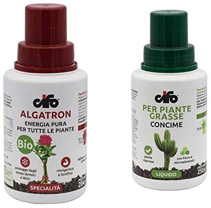 Cifo Algatron specialità nutrizionale 200 ml & Concime Liquido piante grasse 200 ml