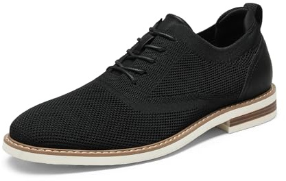 Bruno Marc Herren Anzugschuhe | Atmungsaktiv Gestrickter Stoff Derby Sommer Schnürschuhe Formale Moderne Klassische