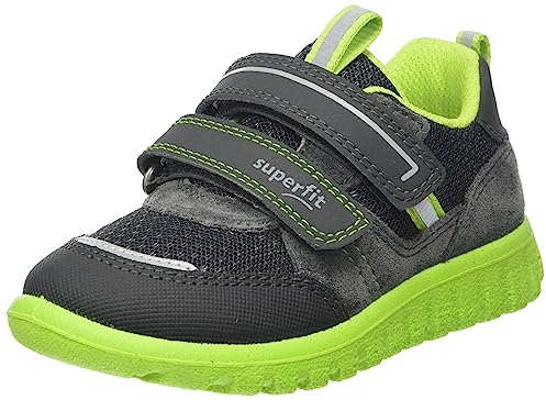 Superfit SPORT7 Mini Sneaker, GRAU/GRÜN 2000, 24 EU Schmal
