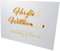 Goodtimes Willkommensschild Hochzeit mit persönlichen Namen & Datum 70x50 Gold
