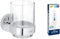 GROHE Start - Glas mit Halter (Material: Glas/Metall, verdeckte Befestigung, langlebig), chrom, 41194000 + Kleber für Badaccessoires