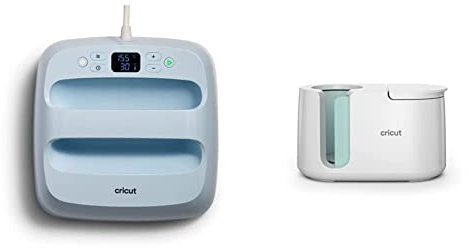 Cricut EasyPress 3 | 22.5cm x 22.5cm (9 x 9) Heat Plate | Heats up to 205°C (400°F) | Bluetooth-Enabled Heat Press for Iron On Vinyl (HTV), Infusible Ink and Sublimation, 2009145 & Mug Press