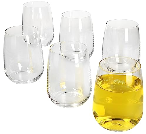 Bormioli Rocco 6x Premium Wasserglas 430 ml I I Kristall Glas I Ø 8,3 cm I Zylindrischer Tumbler I Water Glass - Crystal Glass I